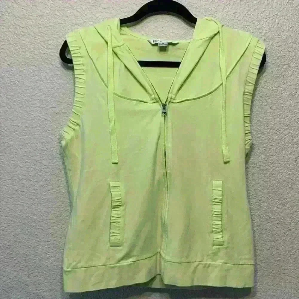 Pendleton swimsuit cover up sz M summer vaca beach resort yellow light green